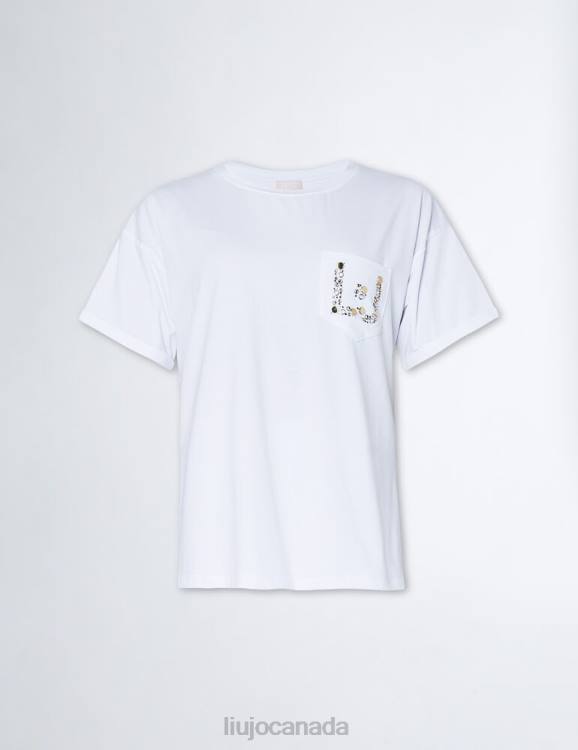 Clothing Liu Jo T-Shirt With Pocket And Studs Women F606871