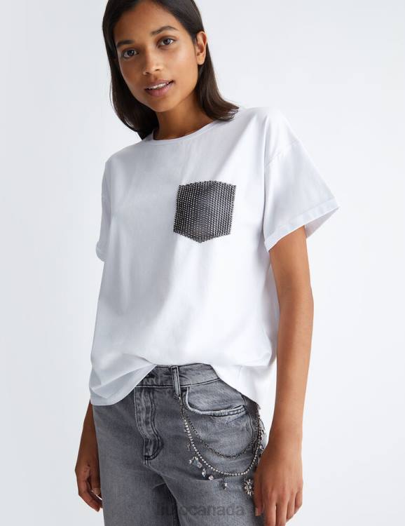 Clothing Liu Jo T-Shirt With Pocket And Studs Women F606881