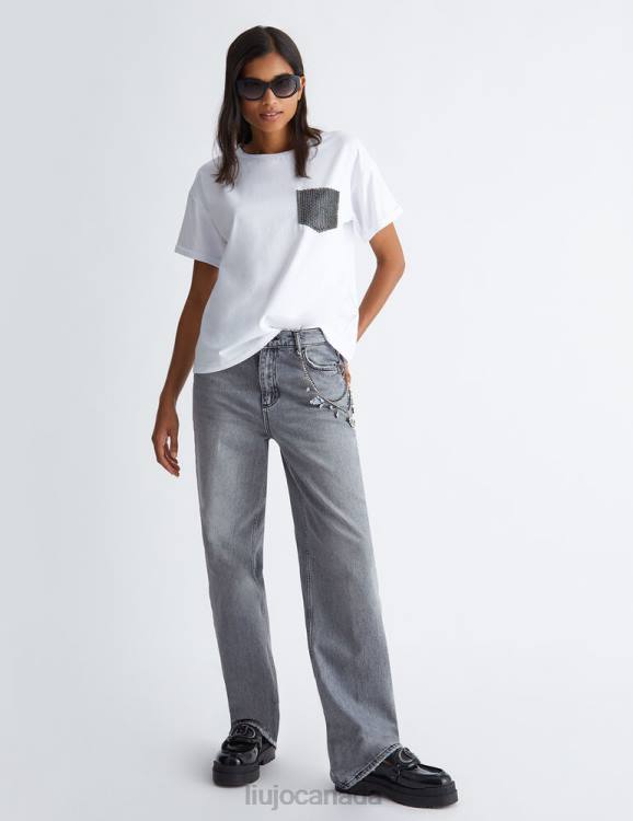Clothing Liu Jo T-Shirt With Pocket And Studs Women F606881