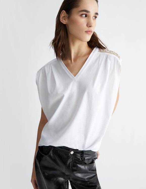 Clothing Liu Jo T-Shirt With Rhinestones Women F606574