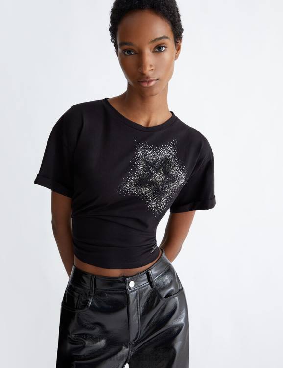 Clothing Liu Jo T-Shirt With Star And Rhinestones Women F606745
