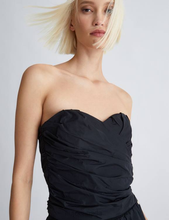 Clothing Liu Jo Taffeta Top With Balloon Sleeves Women F606505