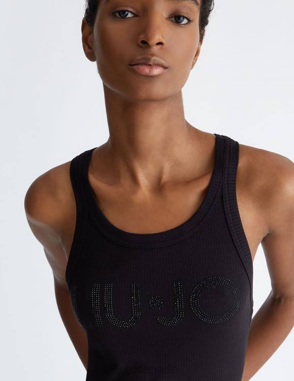 Clothing Liu Jo Top With Logo And Gemstones Women F606668