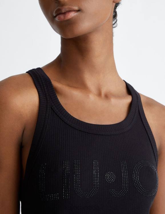 Clothing Liu Jo Top With Logo And Gemstones Women F606668