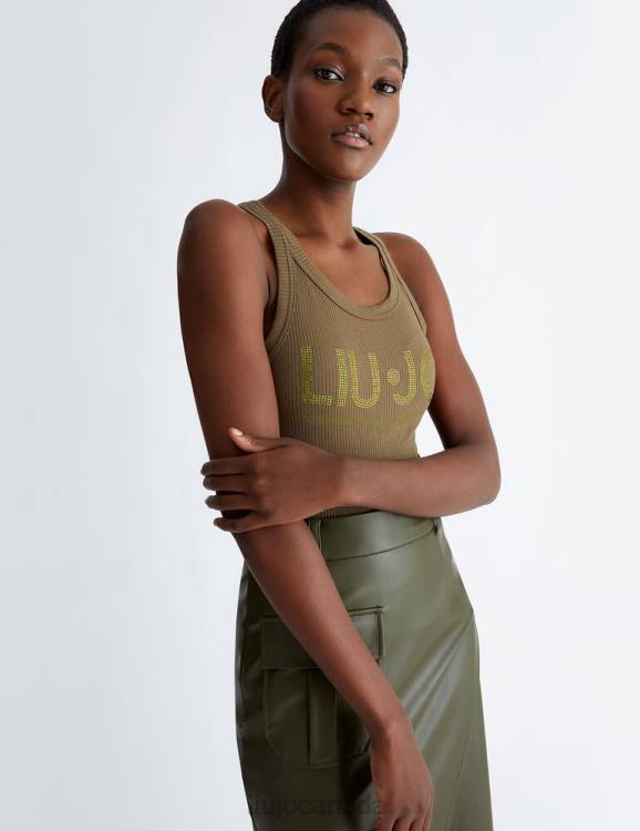 Clothing Liu Jo Top With Logo And Gemstones Women F606826
