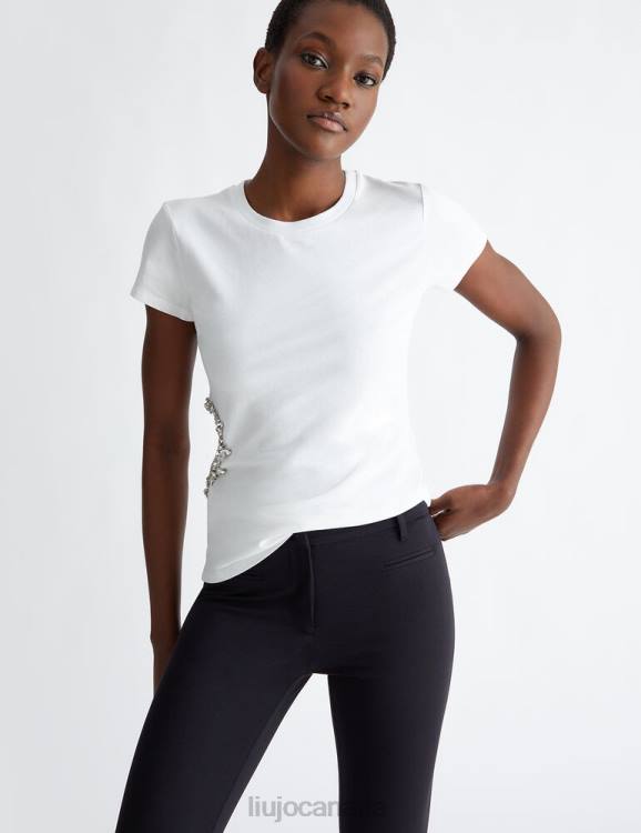 Clothing Liu Jo White T-Shirt With Cut-Out Detailing Women F606717