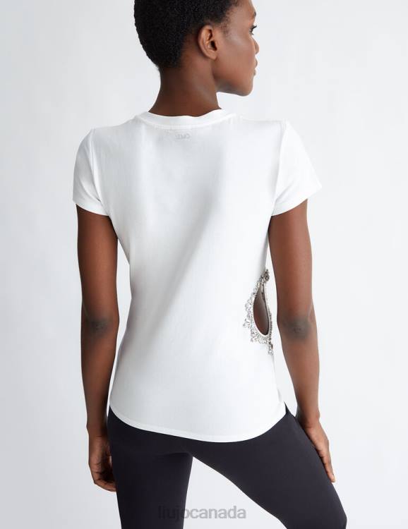 Clothing Liu Jo White T-Shirt With Cut-Out Detailing Women F606717