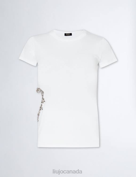 Clothing Liu Jo White T-Shirt With Cut-Out Detailing Women F606717