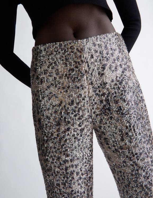 Clothing Liu Jo Animal-Print Trousers With Sequins Women F606171