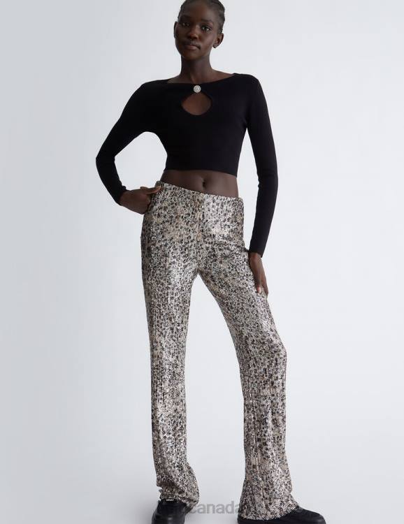 Clothing Liu Jo Animal-Print Trousers With Sequins Women F606171
