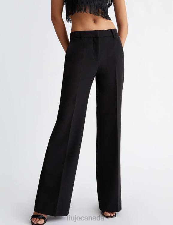 Clothing Liu Jo Black Palazzo Stretch Trousers Women F606543