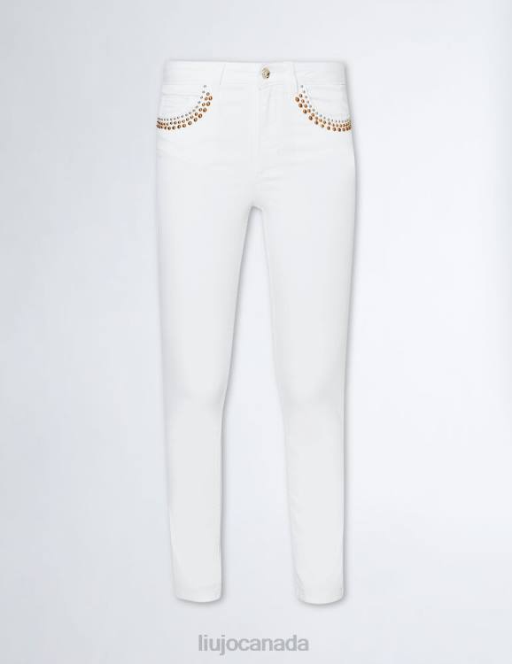 Clothing Liu Jo Bottom Up Trousers With Rhinestones Women F606568
