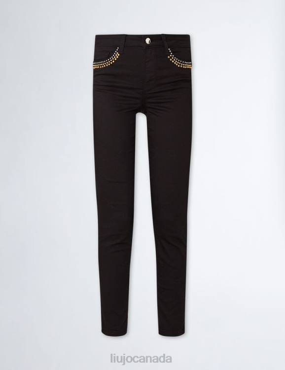 Clothing Liu Jo Bottom Up Trousers With Rhinestones Women F606573
