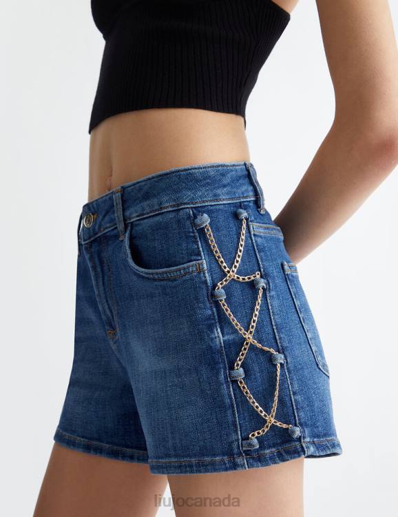 Clothing Liu Jo Denim Shorts With Chains Women F606792