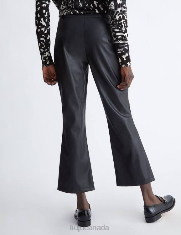 Clothing Liu Jo Flared Trousers In Coated Fabric Women F606110