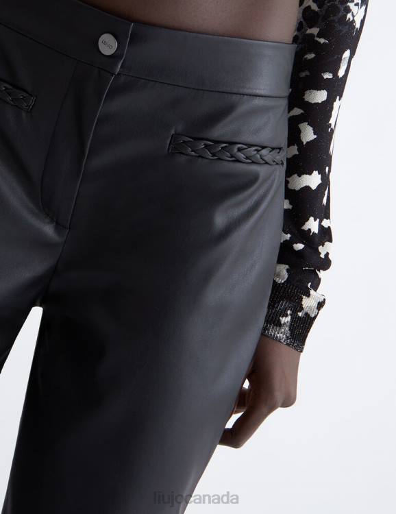 Clothing Liu Jo Flared Trousers In Coated Fabric Women F606110