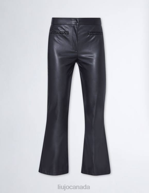 Clothing Liu Jo Flared Trousers In Coated Fabric Women F606110