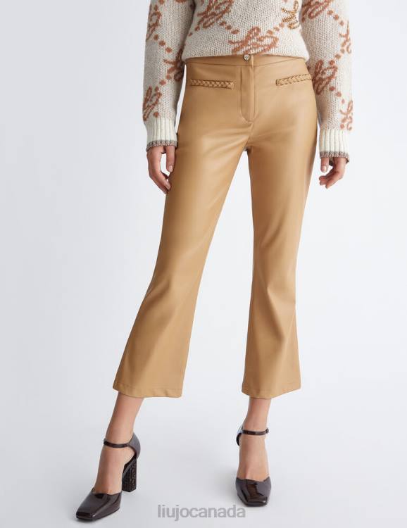 Clothing Liu Jo Flared Trousers In Coated Fabric Women F606852