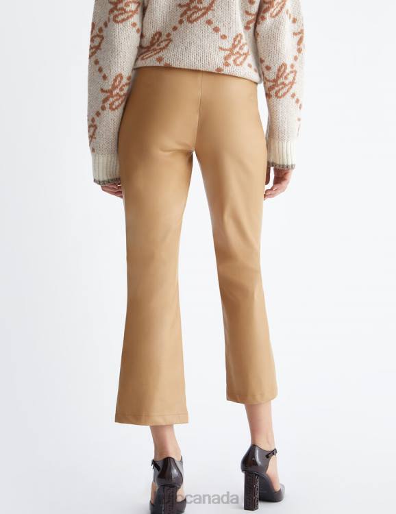 Clothing Liu Jo Flared Trousers In Coated Fabric Women F606852