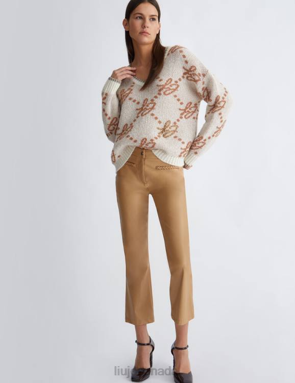 Clothing Liu Jo Flared Trousers In Coated Fabric Women F606852