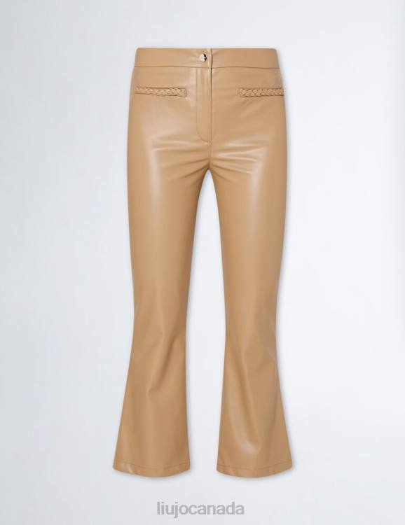 Clothing Liu Jo Flared Trousers In Coated Fabric Women F606852