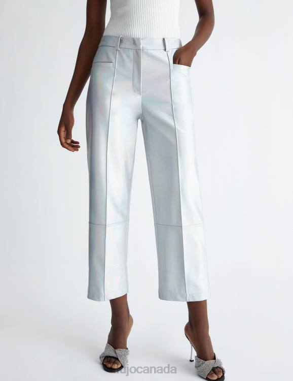 Clothing Liu Jo Foiled Coated Fabric Trousers Women F606882