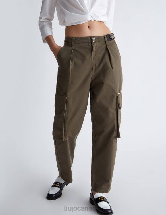 Clothing Liu Jo Gabardine Cargo Trousers Women F6061200
