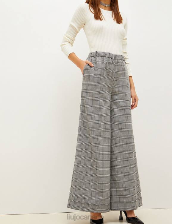 Clothing Liu Jo Glen Plaid Palazzo Trousers Women F6062517