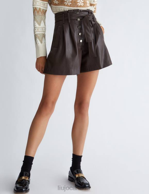 Clothing Liu Jo High-Rise Shorts In Coated Fabric Women F60671