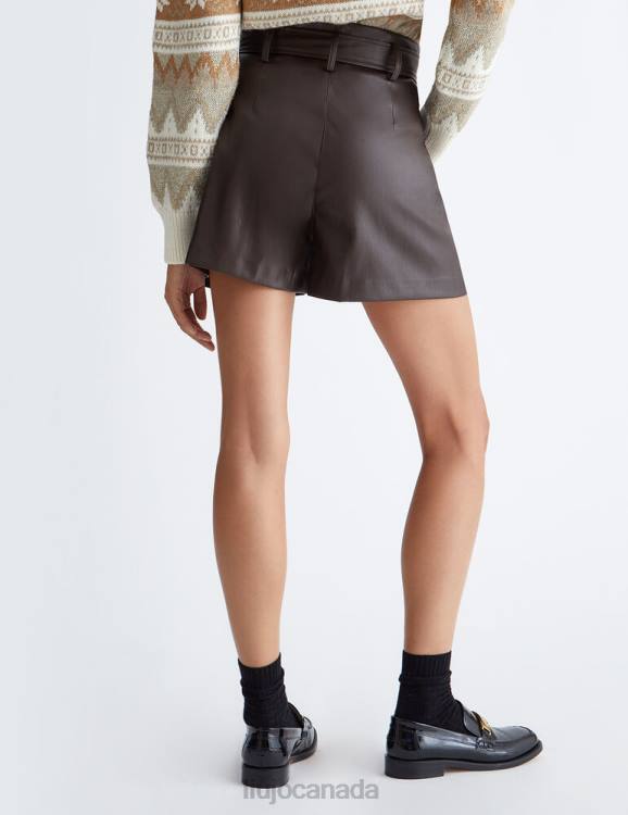 Clothing Liu Jo High-Rise Shorts In Coated Fabric Women F60671