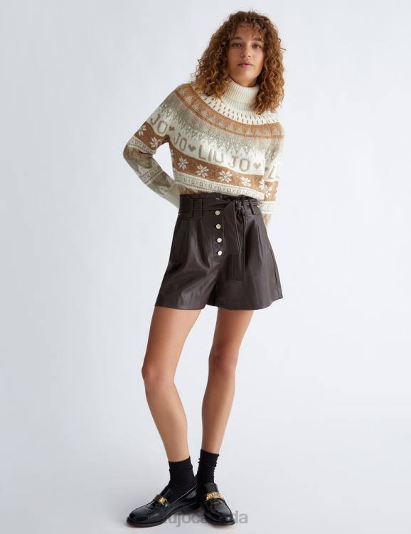 Clothing Liu Jo High-Rise Shorts In Coated Fabric Women F60671