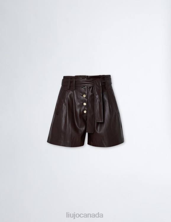 Clothing Liu Jo High-Rise Shorts In Coated Fabric Women F60671