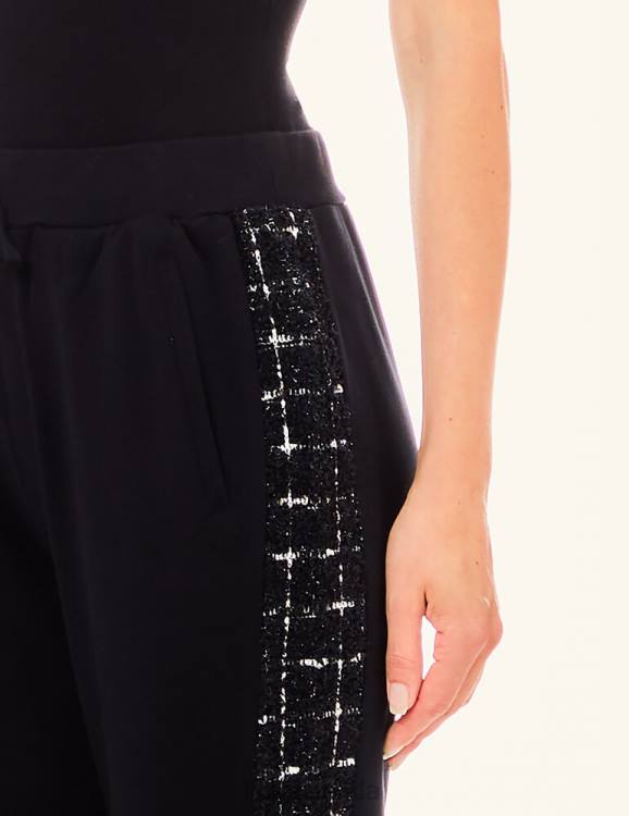 Clothing Liu Jo Jersey Trousers With Check Motif Women F6062630