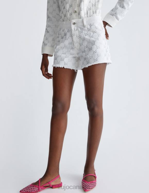 Clothing Liu Jo Shorts With Logo And Rhinestones Women F606877