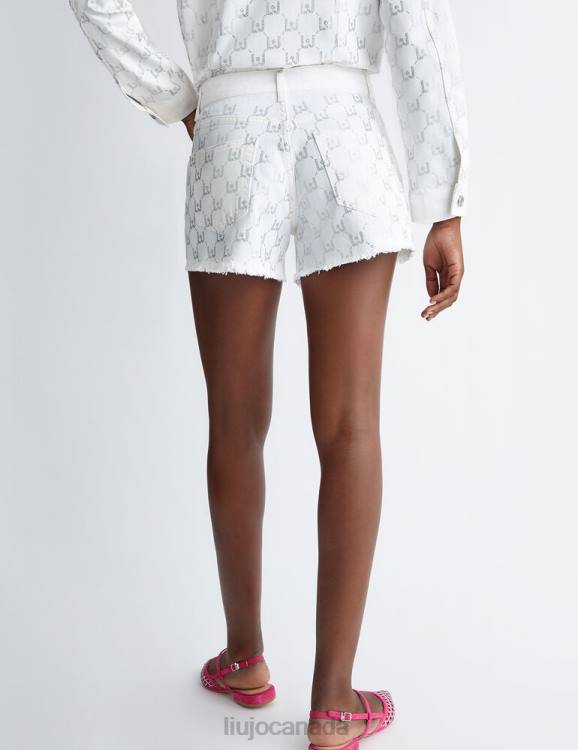 Clothing Liu Jo Shorts With Logo And Rhinestones Women F606877