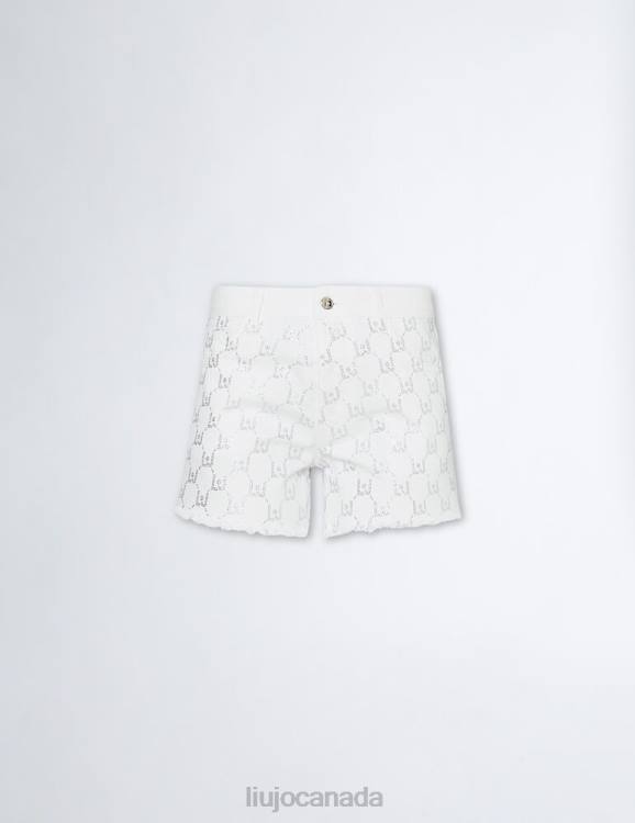 Clothing Liu Jo Shorts With Logo And Rhinestones Women F606877