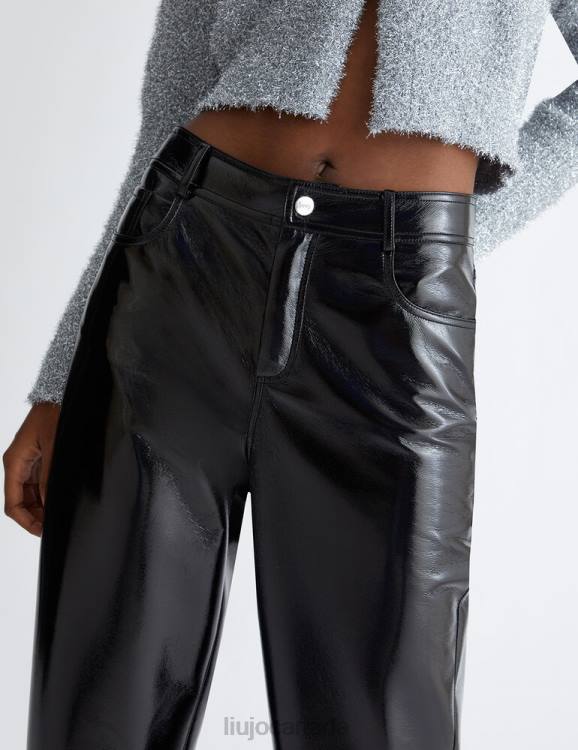 Clothing Liu Jo Trousers In Shiny Coated Fabric Women F6061112