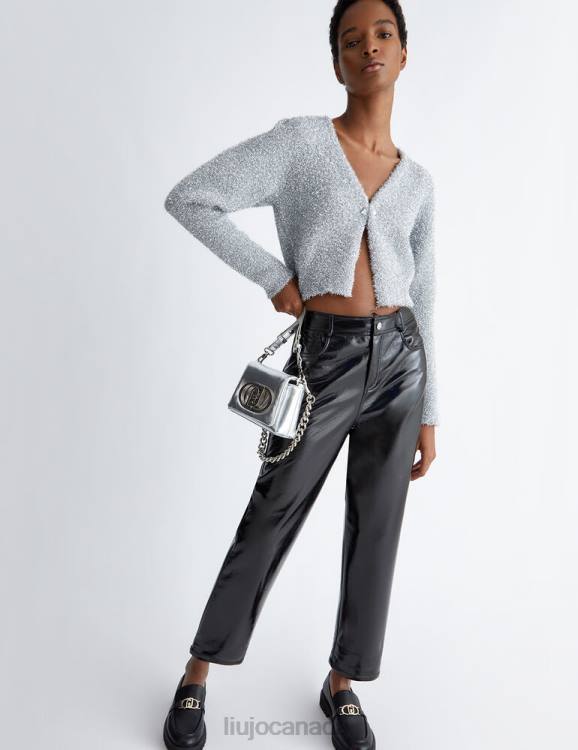 Clothing Liu Jo Trousers In Shiny Coated Fabric Women F6061112