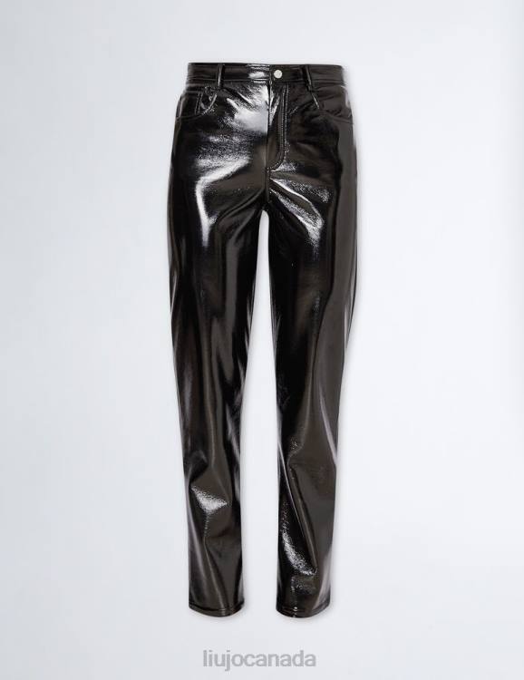 Clothing Liu Jo Trousers In Shiny Coated Fabric Women F6061112