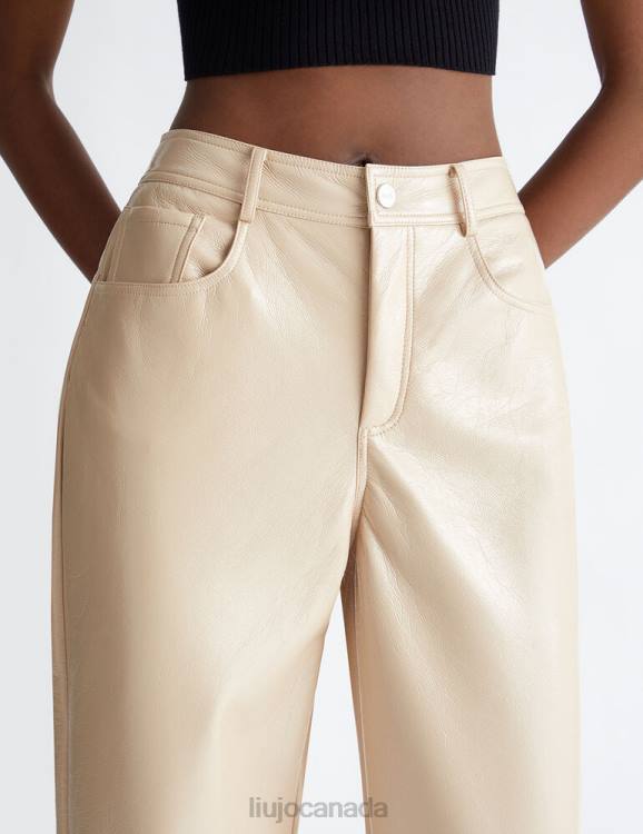 Clothing Liu Jo Trousers In Shiny Coated Fabric Women F606923