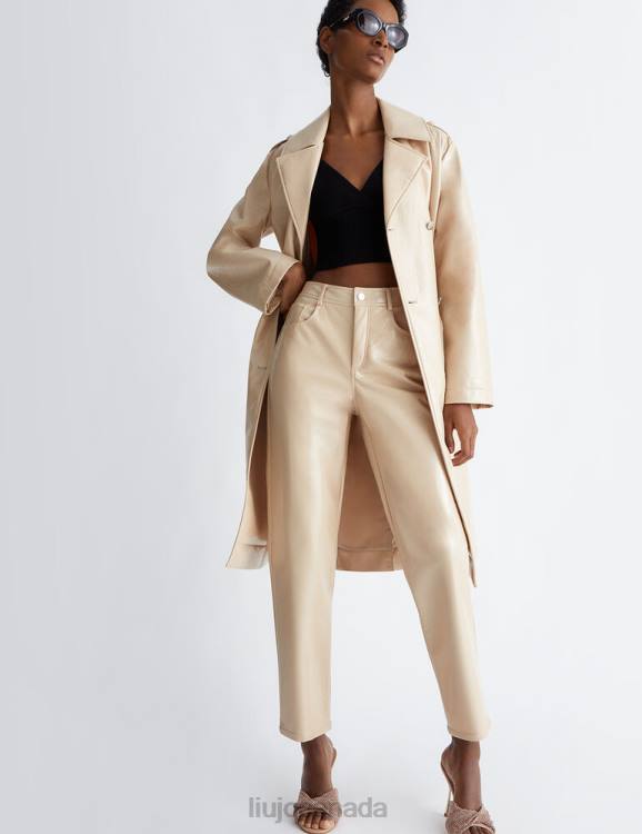 Clothing Liu Jo Trousers In Shiny Coated Fabric Women F606923