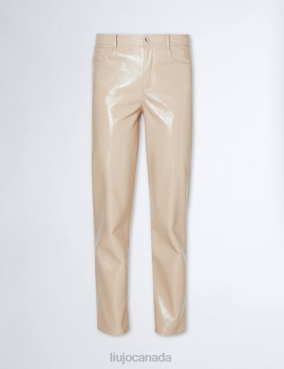 Clothing Liu Jo Trousers In Shiny Coated Fabric Women F606923