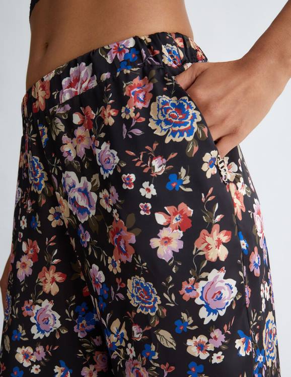 Clothing Liu Jo Trousers With Floral Print Women F606344