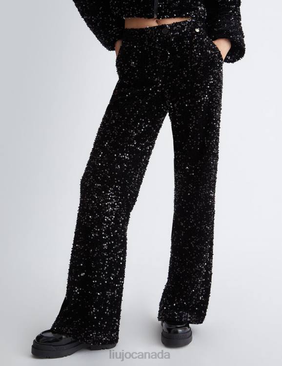 Clothing Liu Jo Velvet Trousers With Sequins Women F6061069