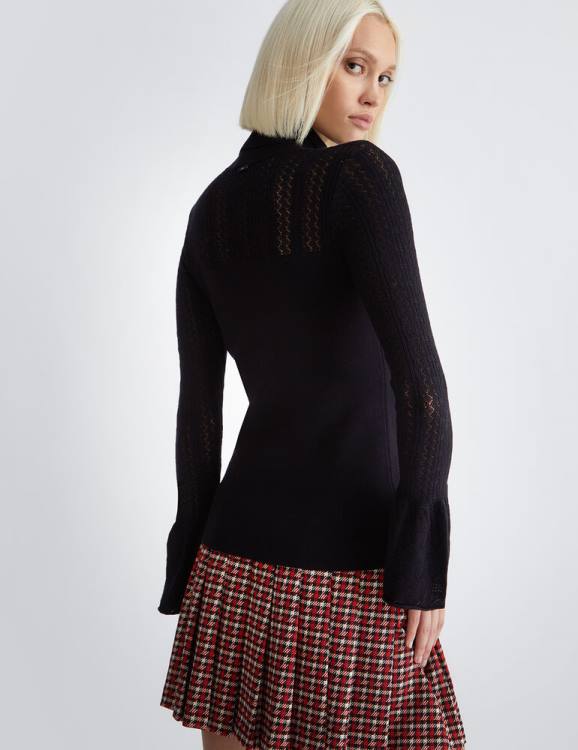 Clothing Liu Jo Eco-Friendly Turtleneck With Lace Women F606100
