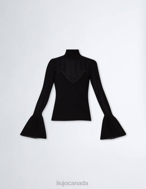 Clothing Liu Jo Eco-Friendly Turtleneck With Lace Women F606100