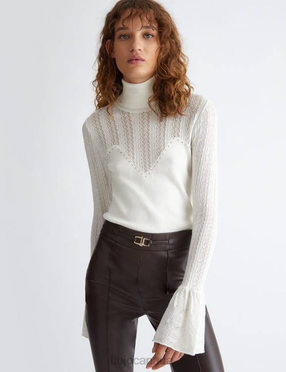 Clothing Liu Jo Eco-Friendly Turtleneck With Lace Women F60695