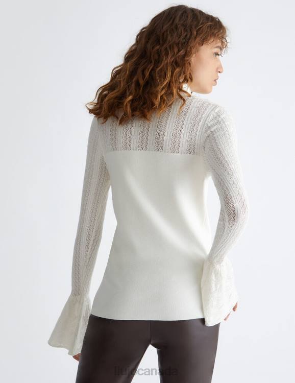 Clothing Liu Jo Eco-Friendly Turtleneck With Lace Women F60695