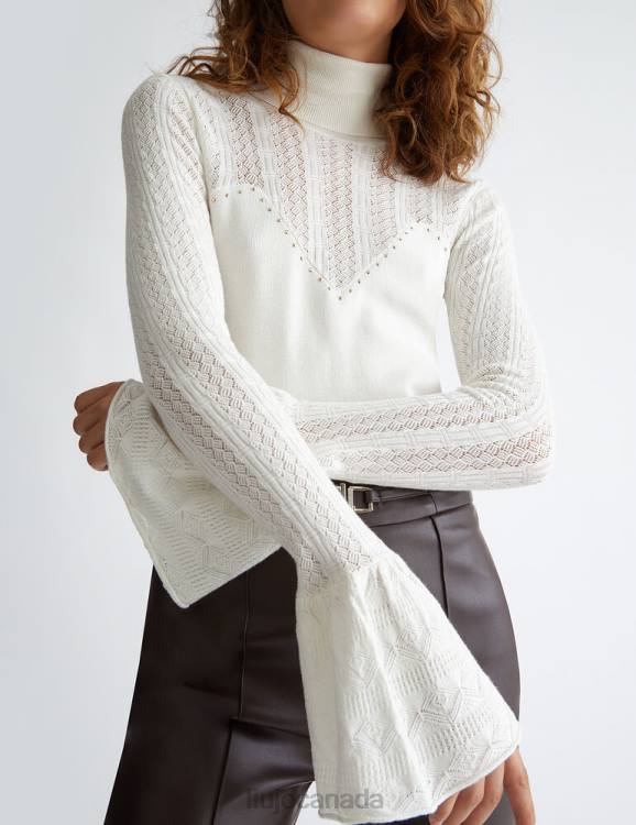 Clothing Liu Jo Eco-Friendly Turtleneck With Lace Women F60695