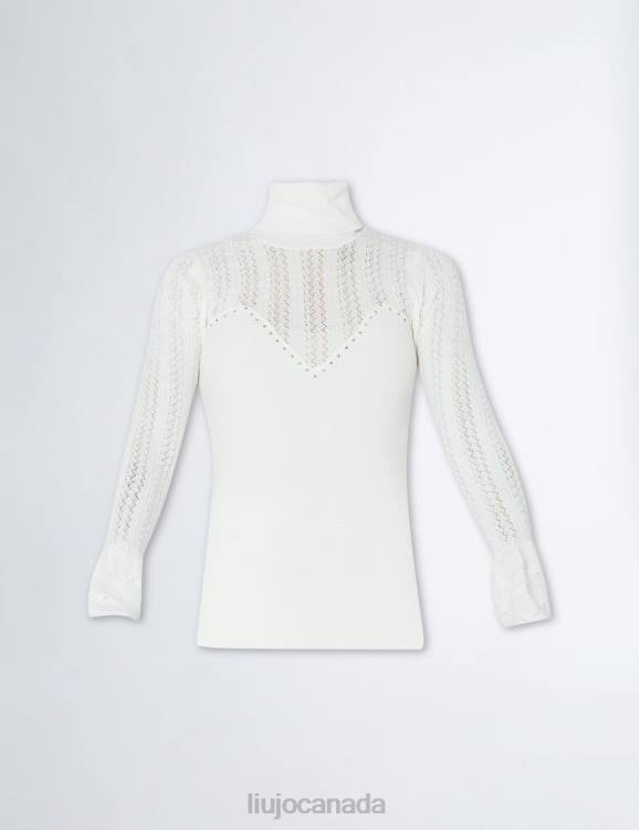 Clothing Liu Jo Eco-Friendly Turtleneck With Lace Women F60695